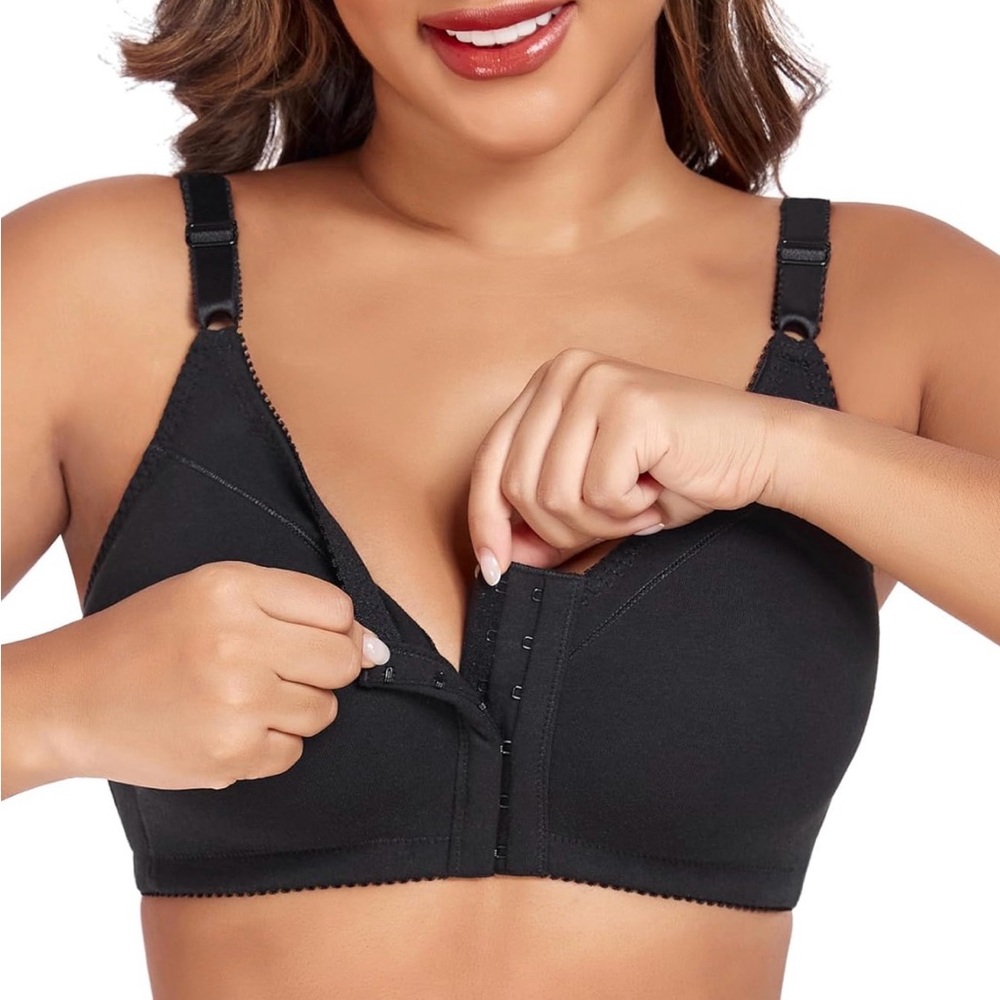 DotVol Women's Front Closure Cotton Wireless Unlined Comfort Everyday Bra